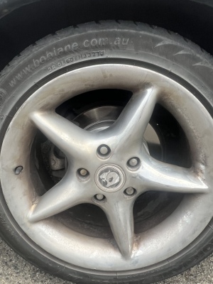 Holden Commodore Wagon 2001 used car part search 17” alloy rims 8”wide 5 stud /120 45 offset