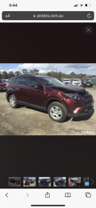 2016 Toyota RAV 4 SUV 2016 used car part search Front gards - bonnet and hinges- head lights and everything from radiator fan and forward including radiator support. Vehicle