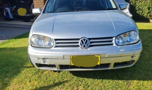 Vw Golf Mk4 2.0 sport Hatch 2003 used car part search Front passenger side headlight. Front Bumper and passenger side front guard in metallic grey